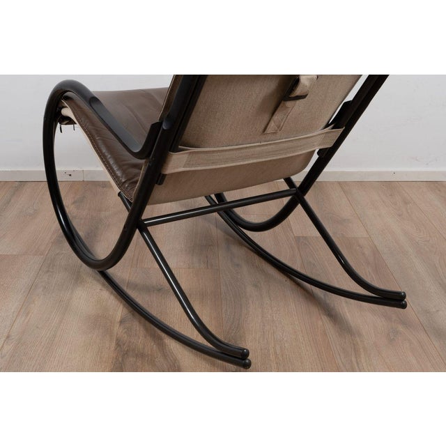 Black Vintage Nonna Rocking Chair by Paul Tuttle for Strässle For Sale - Image 8 of 9