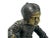 Vintage Bronze Color Metal Old Style Dressing Kid Grinding Pose Statue For Sale - Image 11 of 13