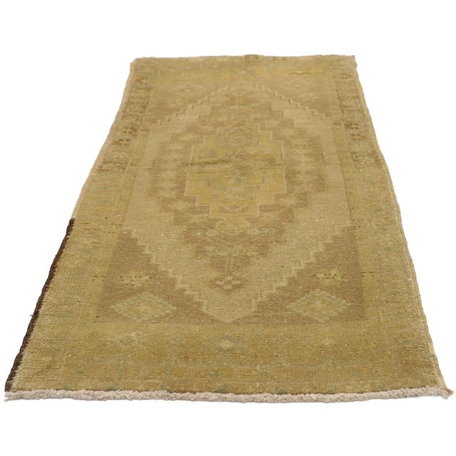 Contemporary Vintage Turkish Yastik Rug - 01'08 X 03'08 For Sale - Image 3 of 8
