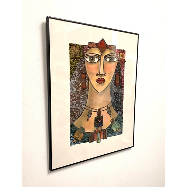 Abstract Contemporary Golden Golda made by Massachusetts artist, L Fahn R. For Sale - Image 3 of 4