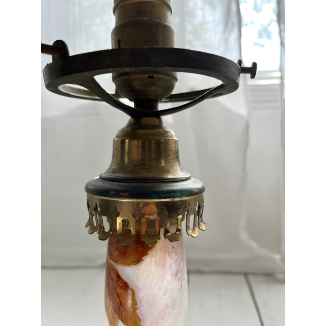 Art Nouveau Legras France Large Art Nouveau Table Lamp in Art Glass, Early 20th Century For Sale - Image 3 of 8