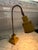 1950s 1940s French Metal Tole Mustard Desk Lamp With Toleware Paint & Shade For Sale - Image 5 of 10