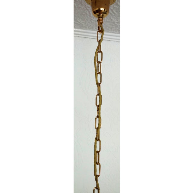 1970s Vintage Brass and Lead Crystal Ball Chandelier from Schröder, 1970s For Sale - Image 5 of 15