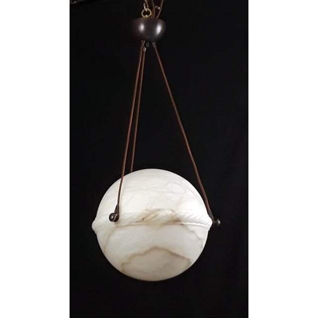 Contemporary Sfera Pendant in Patinated Finish For Sale - Image 3 of 3