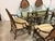 McGuire Furniture Oval Glass Top Dining Table + Six Double Cane Back Dining Armchairs, Vintage Set For Sale - Image 10 of 15