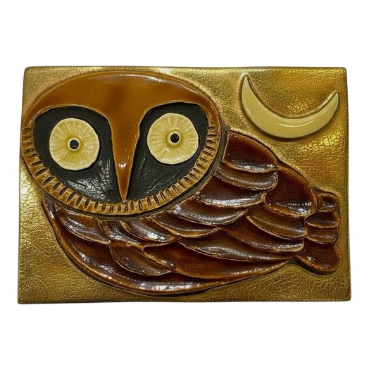 Vintage Owl Jewelry Box For Sale