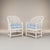 Mid-Century White Washed Chippendale Brighton Style Bamboo Arm Chairs - Pair For Sale In Atlanta - Image 6 of 6