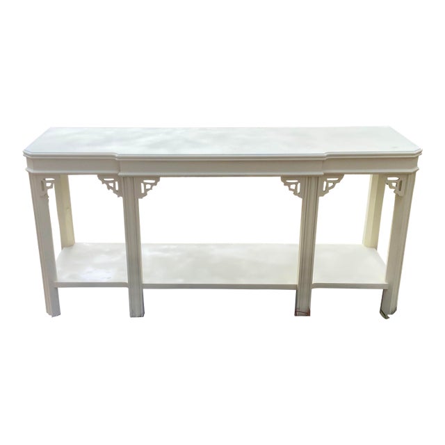 Vintage Lane Console With Fretwork For Sale