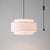 Coronado Stretch Swag Lamp - White Linen Shade, Weathered Brass, Inline Dimmer For Sale In Los Angeles - Image 6 of 8