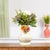 Contemporary Floral Embossed Metal Vase 9.5"H For Sale - Image 3 of 4