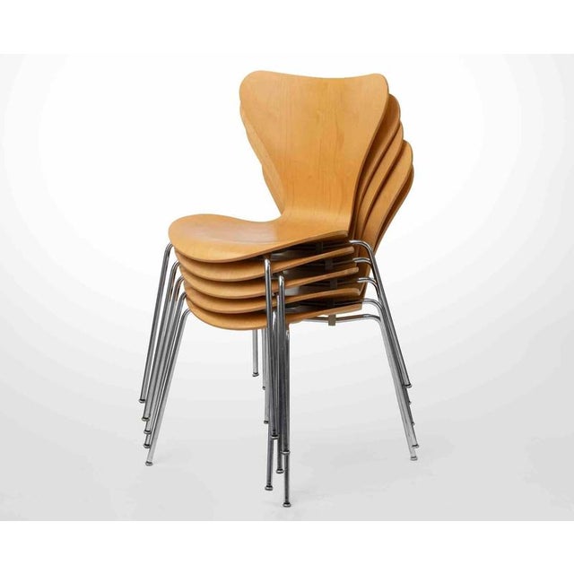 1990s Model 3107 Chairs by Arne Jacobsen for Fritz Hansen, 1990s, Set of 11 For Sale - Image 5 of 9