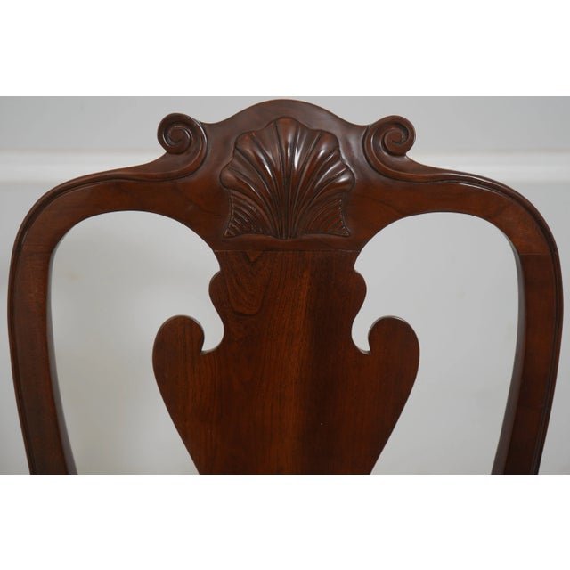 1980s Set of 8 Stickley Cherry Philadelphia Dining Chairs For Sale - Image 5 of 18