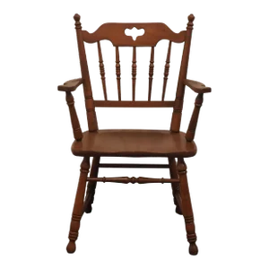 Tell City Solid Hard Rock Maple Colonial Early American Dining Arm Chair