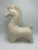 Elegant ceramic Italian horse, in a crisp white. A large, impressive piece that makes a statement