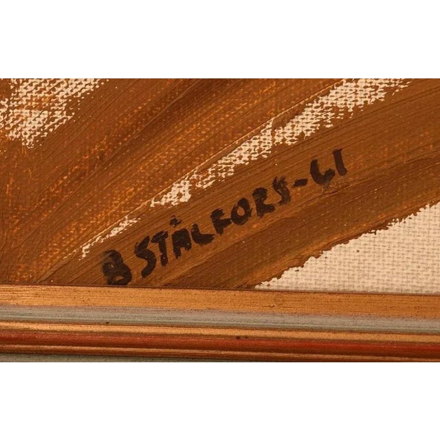 B. Stålfors, Modernist Forest Landscape, Sweden, Oil on Canvas, Framed For Sale - Image 6 of 8