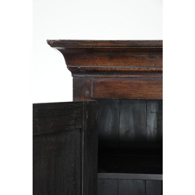 Large Antique English Oak Cabinet, 1700s For Sale - Image 11 of 13