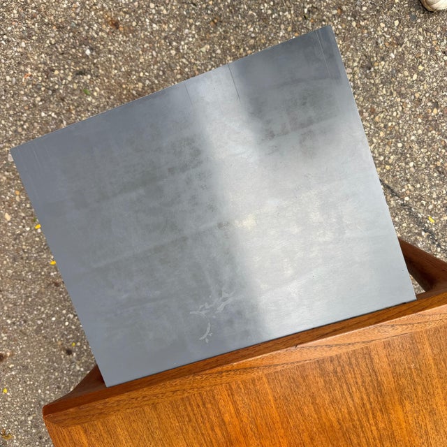 Mid 20th Century Mid 20th Century Attributed to Johannes Andersen Teak Danish Modern Coffee Table With Pull-Out Laminate Shelf For Sale - Image 5 of 11