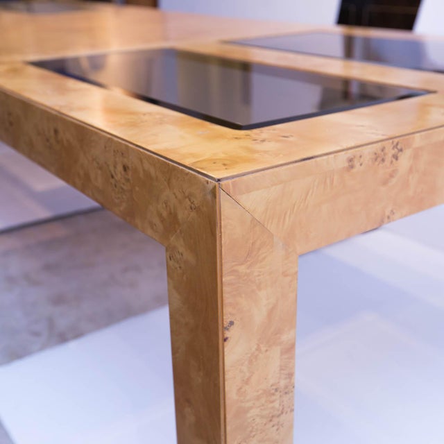 Thomasville Burl Wood Expandable Dining Table | Chairish