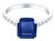 Natural Sapphire Diamond Ring 14k W Gold 3.18 TCW Certified, , Size 7 For Sale