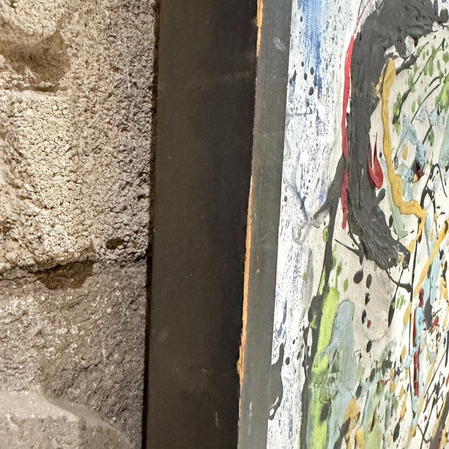 For your consideration, an abstract painting, featuring a textured "drip" or "splatter" style, resembles the work of...