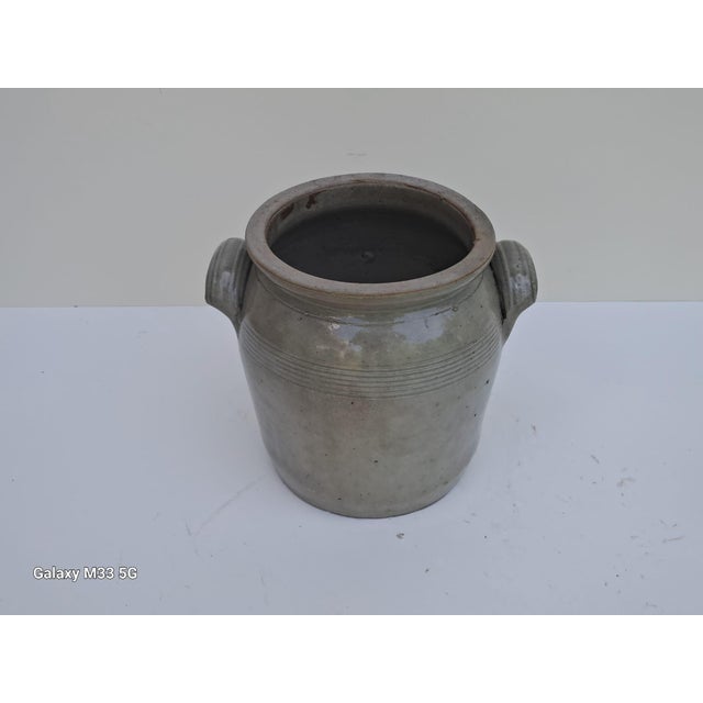 Vintage French Glazed Stoneware Confit Pots, 1890s, Set of 5 For Sale - Image 4 of 17