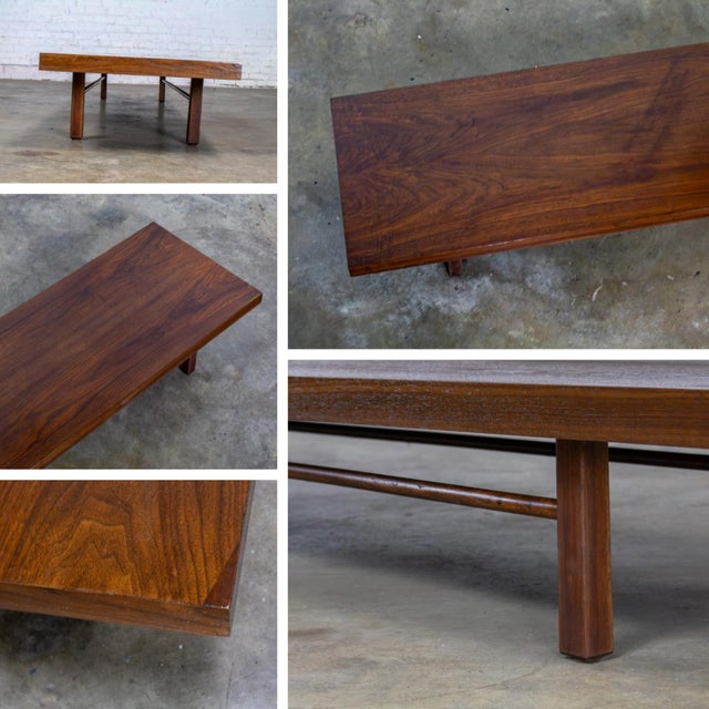 Mid-20th Century MCM Low Walnut Coffee Table or Bench by Milo Baughman for Thayer Coggin For Sale - Image 11 of 18