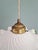 Art Deco Pendant Light in Scalloped White Opaline Glass, 1920s For Sale - Image 3 of 13