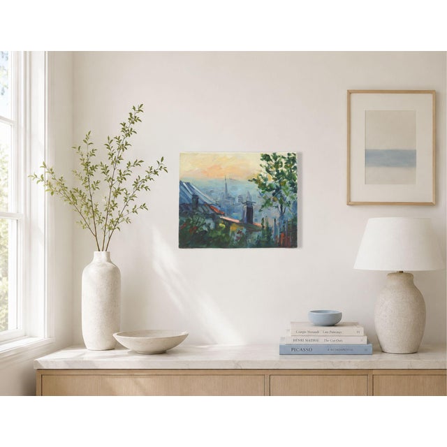Original work by French artist Liliane Paumier (born 1947), a recognized Normandy painter whose landscapes, coastal...