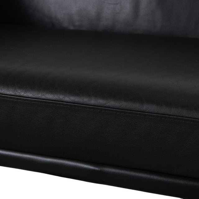 Visavis Leather Three-Seater Black Sofa by Brühl For Sale - Image 5 of 13