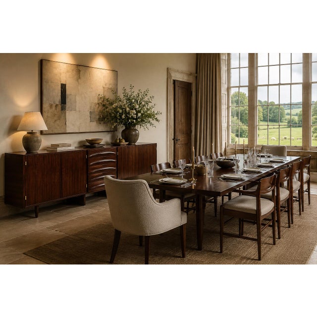Designed by Jean Gillon during the height of the Brazilian Modern movement, this monumental credenza embodies the...
