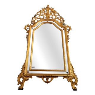 Vintage Golden Mirror, 1960s For Sale