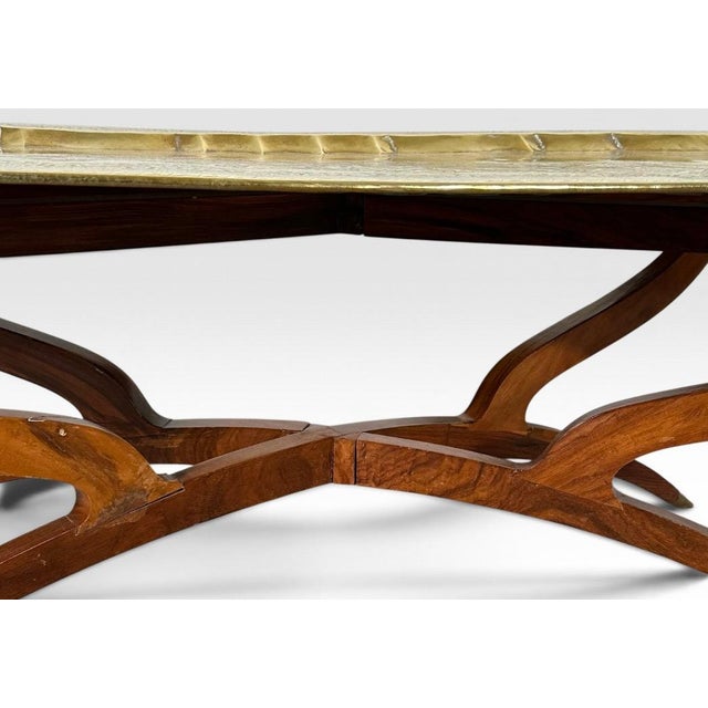 Mid-Century Moroccan Brass Spider Coffee Table For Sale - Image 12 of 16