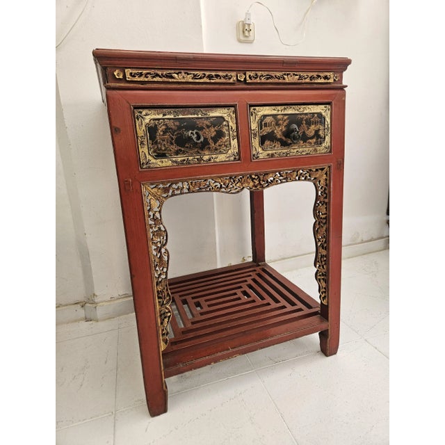 Blue Lacquered Table in wood For Sale - Image 6 of 6