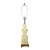 Vintage Westwood Industries Cream Crackle Glaze Pagoda Table Lamp For Sale