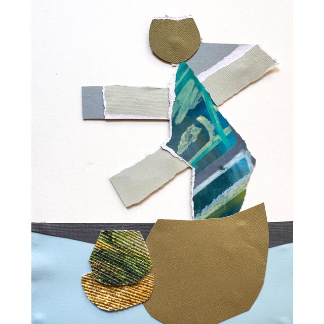 Abstract "Cut to the Feeling 4" Original Framed Collage on Paper by Zac Woodiel For Sale - Image 3 of 12
