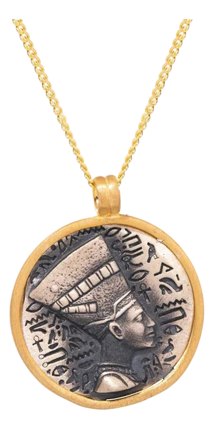 Eternal Grace Nefertiti Gold and Silver Chain Necklace