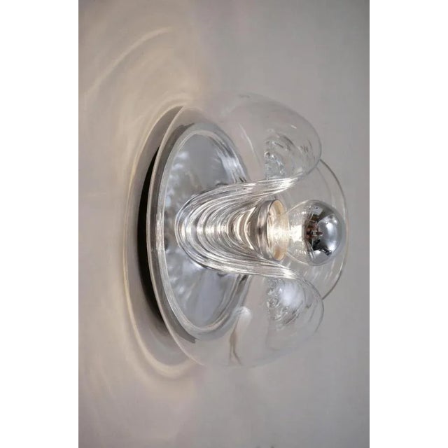 Large Clear Glass Wall Sconce from Peill & Putzler, 1960 For Sale - Image 8 of 13