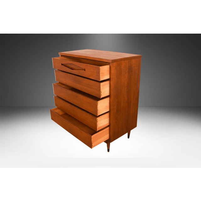 Mid-Century Modern 1960s Mid Century Modern Highboy Dresser Bassett For Sale - Image 3 of 10