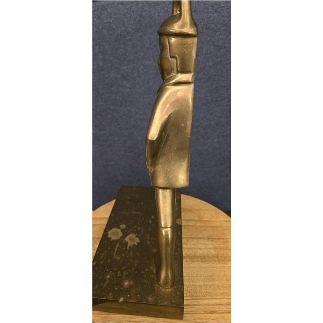 Mid 20th Century Mid 20th Century Maitland-Smith Hessian Soldier Style Brass Doorstop For Sale - Image 5 of 7