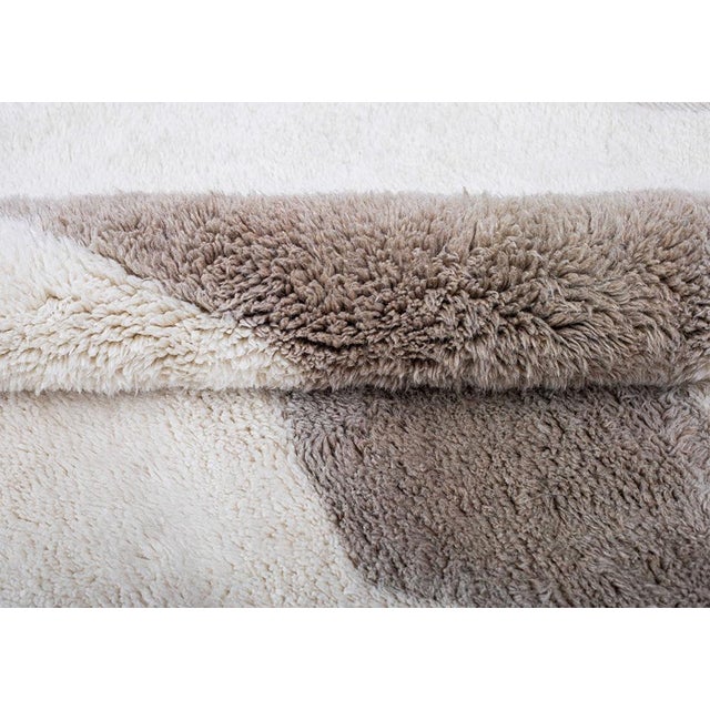 Contemporary Sculptural Abstract Hand-Knotted Moroccan Wool Rug | 9'5" X 7'0" | One of a Kind For Sale - Image 3 of 8