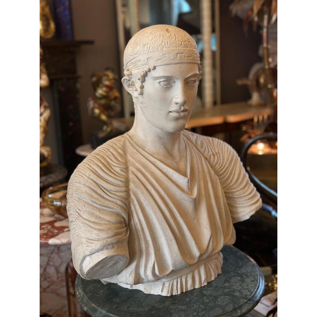 Unknown, The Charioteer of Delphi, 19th Century, Plaster For Sale - Image 10 of 14
