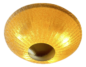 Venetian Gold Graniglia Murano Glass Flush Mount by Simoeng