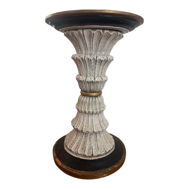 Vintage Plaster Tassel Side Table For Sale