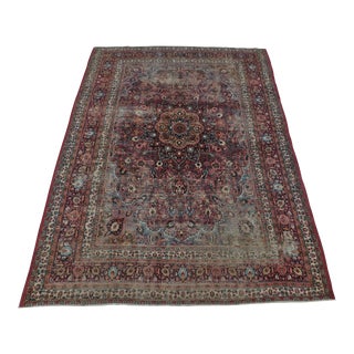 1930s Vintage Distressed Persian Rug 9'3"x 12'3" For Sale