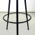 Metal Mid-Century Italian Modern Black Metal and Blue Fabric Tripod Stool, 1950s For Sale - Image 7 of 12