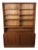 Danish Modern Two Piece Shelving Unit With Adjustable Shelves and Sliding Door Cabinets For Sale