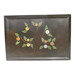 1960s Couroc "Tree of Life" Tray With Inlaid Coins
