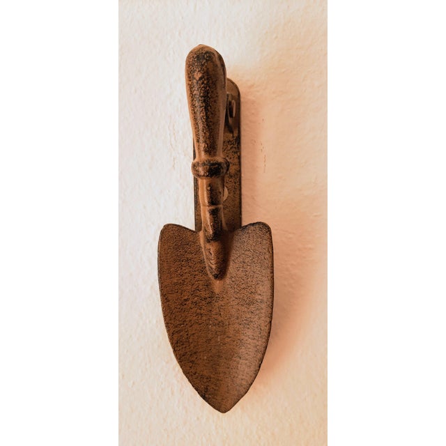 Cast Iron Garden Spade Doorknocker For Sale - Image 4 of 6