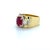 Metal 1980s Agl Certified Burma Ruby, Yellow Diamond and Diamond Ring, Size 5.25 For Sale - Image 7 of 10