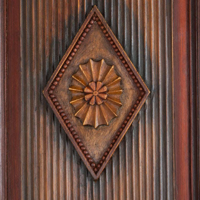 19th Century Swedish Gustavian Bowfront Painted Corner Cabinet For Sale - Image 4 of 11